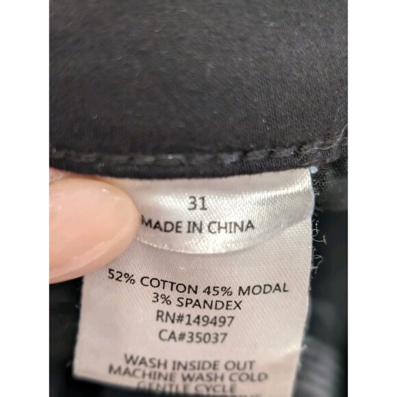 Joe's Jeans Black Sheen Skinny High Waisted 31 Ankle The Charlie - Picture 7 of 13